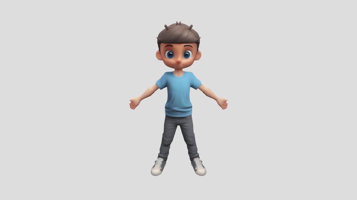 Cute boy 3D Model