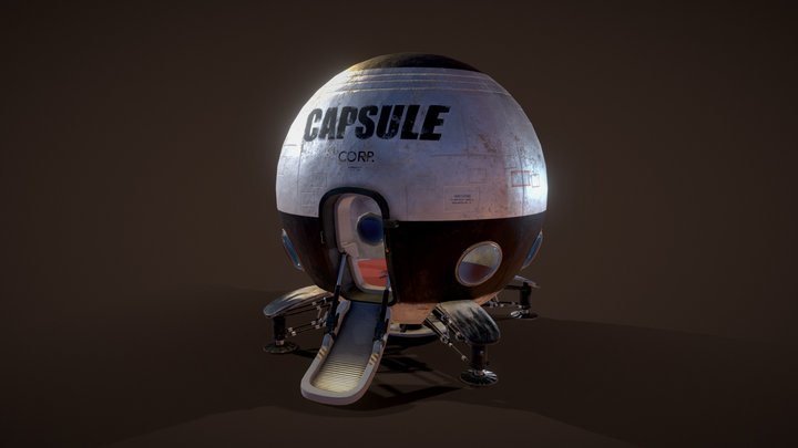 Capsule Corp Spaceship 3D 3D Model