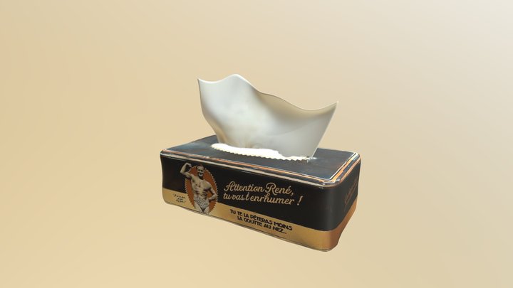 a vintage tissue box 3D Model