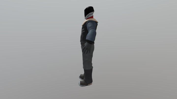 Generic Futuristic Cop Character 3D Model