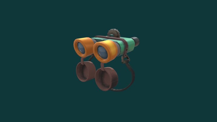Stylized Binoculars 3D Model