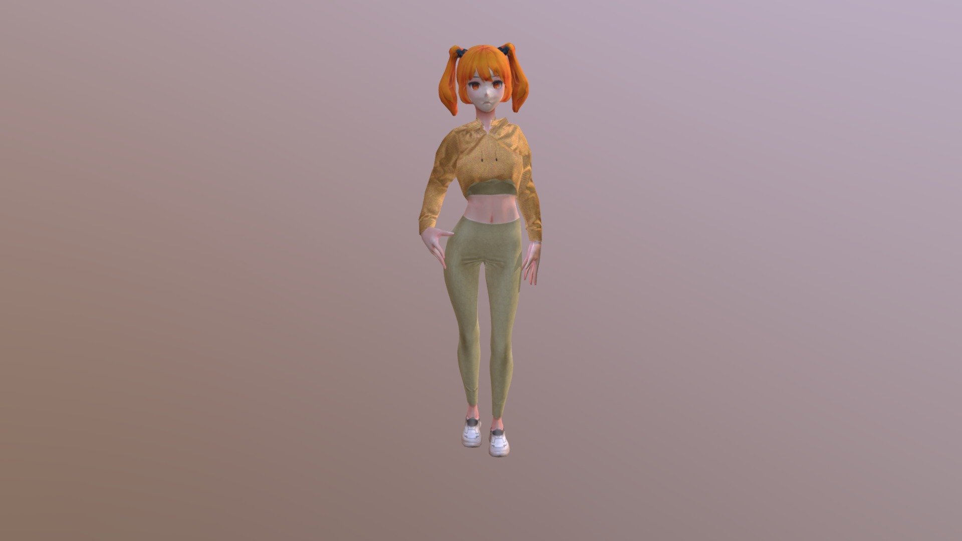Female animation low poly