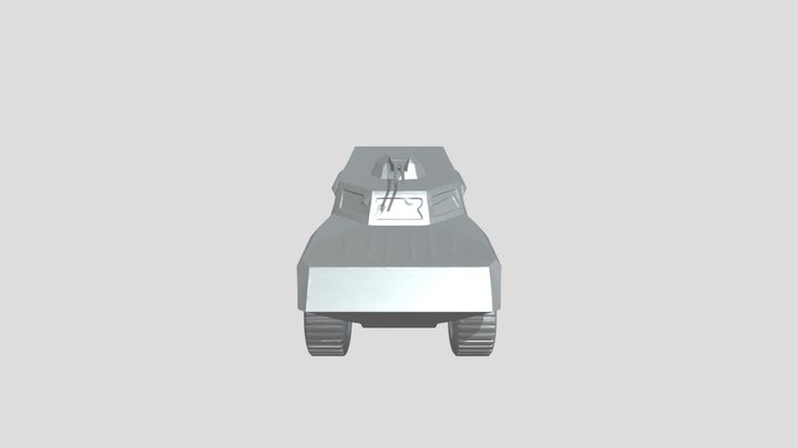 Armored military vehicle with turret 3D Model