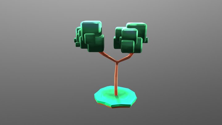 Stylized Low Poly Tree 3D Model