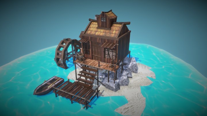 Watermill 3D Model