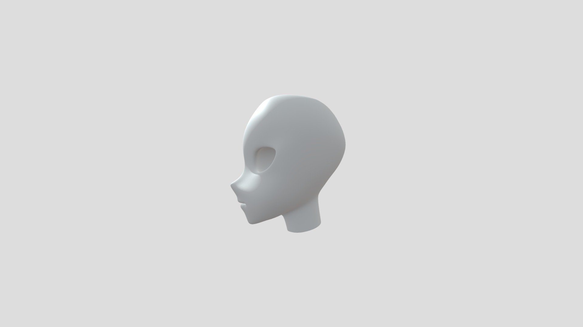Anime Woman Head Model