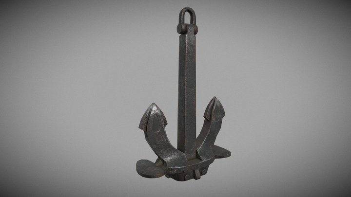 Hall anchor. Game-ready 3D Model
