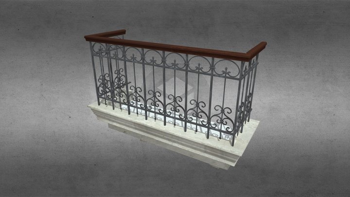 Balcon, balcony, años 30 3D Model