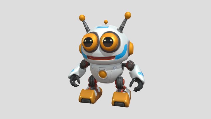 Cute Robot 3D Model