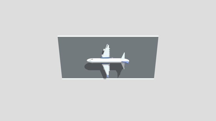 Avión De Cai Con Carretera 3D Model
