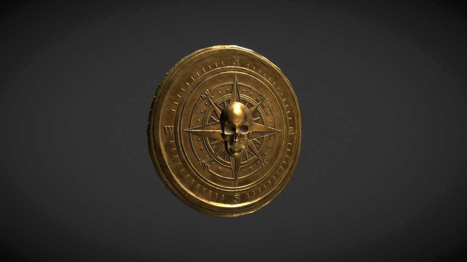 Old Historical Pirate Coin - 3D model by Sluedke (@luedke) [4285a86 ...