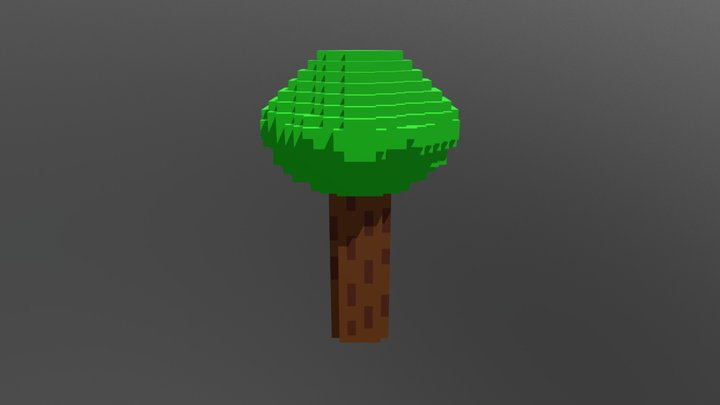 Pixel Tree 3D Model