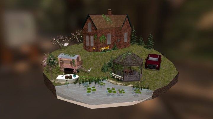 DAE Diorama - Grandma's House 3D Model