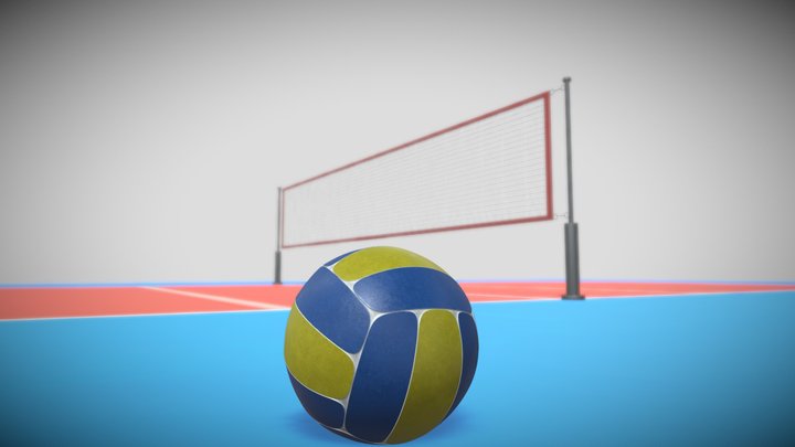 Volleyball Set 3D Model