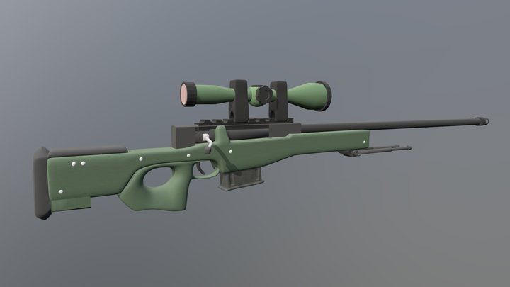 AWP Sniper Rifle 3D Model