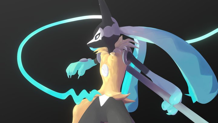 Mega Lucario Z [Fanart] – Modèle 3D gratuit STL