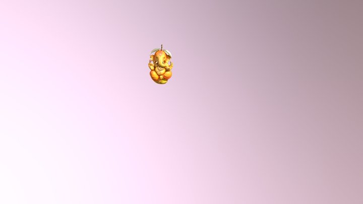 Yellow Mango Ganesh BY ANIMATION ODISHA 3D Model