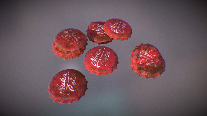Stack Of Nuka-Cola Caps 3D Model