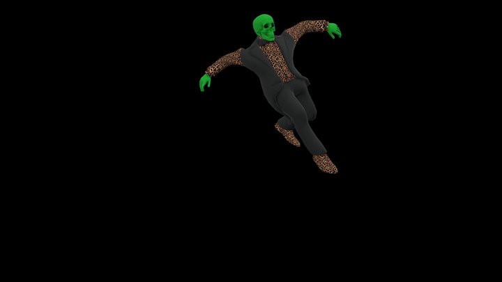 skeleton breakdancing 3D Model
