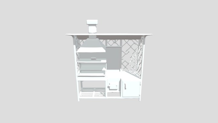 Мангальный комплекс "Кухня-10" по т.84957644402 3D Model