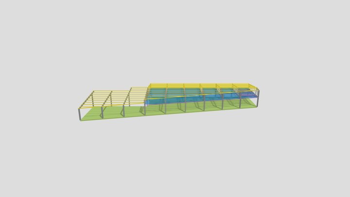 Csarnok+födém 3D Model