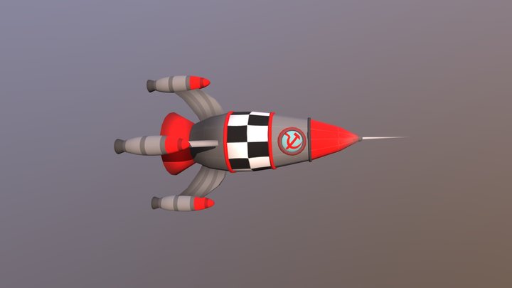 Toy Rocket 3D Model
