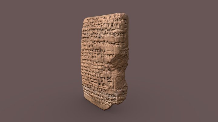 Tableta cuneiforme LP del British Museum 3D Model