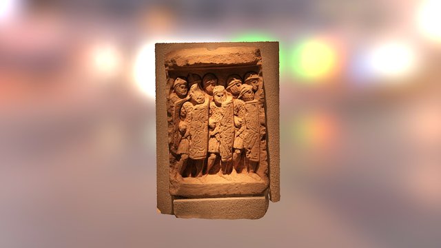 Soldats romains en campagne - Relief de Glanum 3D Model