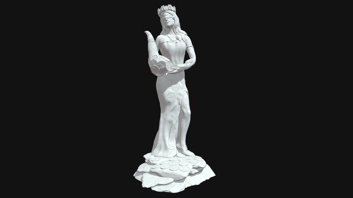 Tyche Goddess of fortune (3D Printable) 3D Model