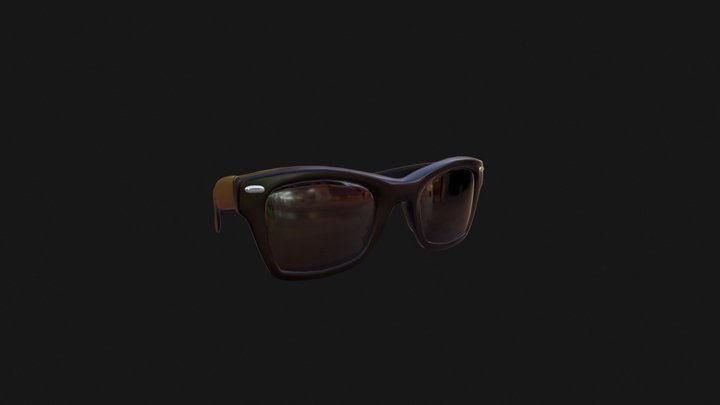 Rayban Style Glasses 3D Model