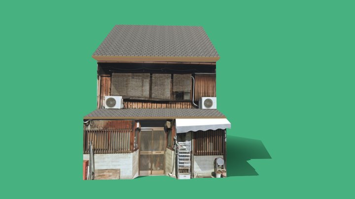 Low Poly Japanese Traditional Store 3D Model