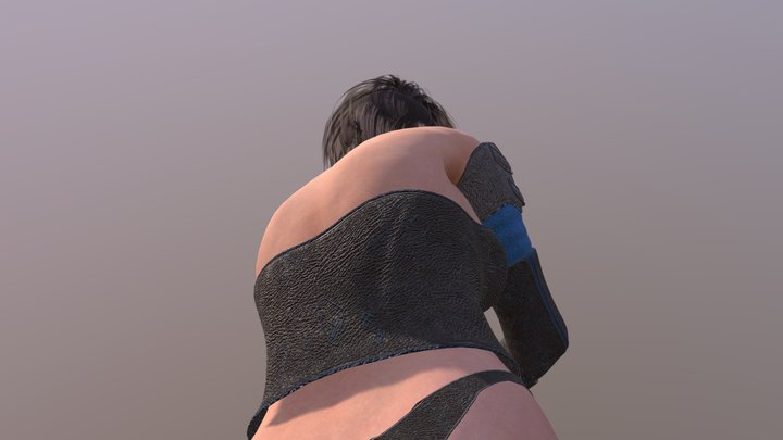 Super Girl (crawling) 3D Model