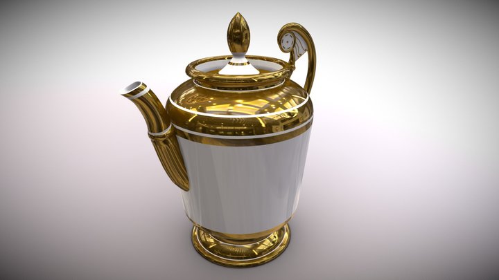 Luxurious Tea Pot 3D Model