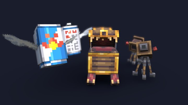 Minecraft - Crazy pets - 3D model by NIIWORK [429652c] - Sketchfab