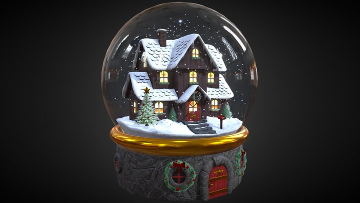 Christmas Snow Globe 3D Model