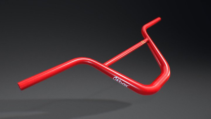 Handlebar BMX red 3D Model
