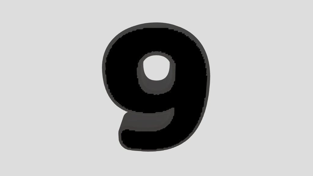9 Number Numeric Stone Carved
