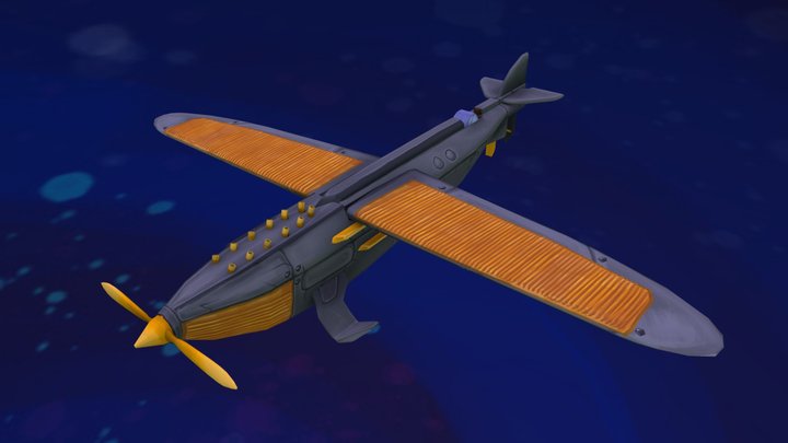 Stylised Plane - Piaggio P7 3D Model