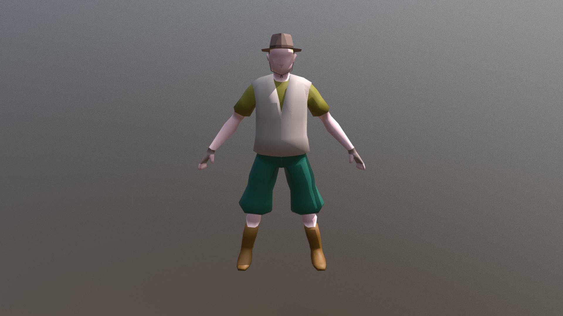 low poly hunter gloves