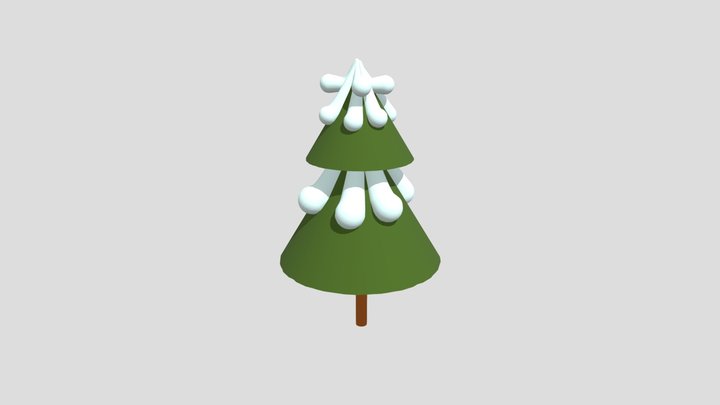 Firtree with snow 3D Model