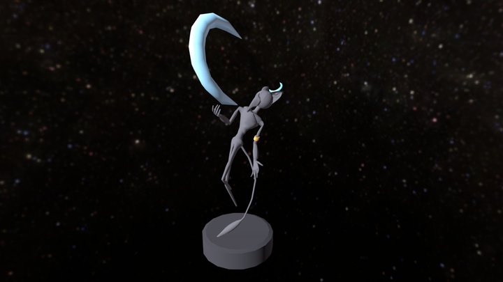 Statue of the Moon Wisp 3D Model