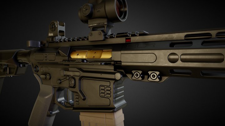 SLR AR-15 3D Model