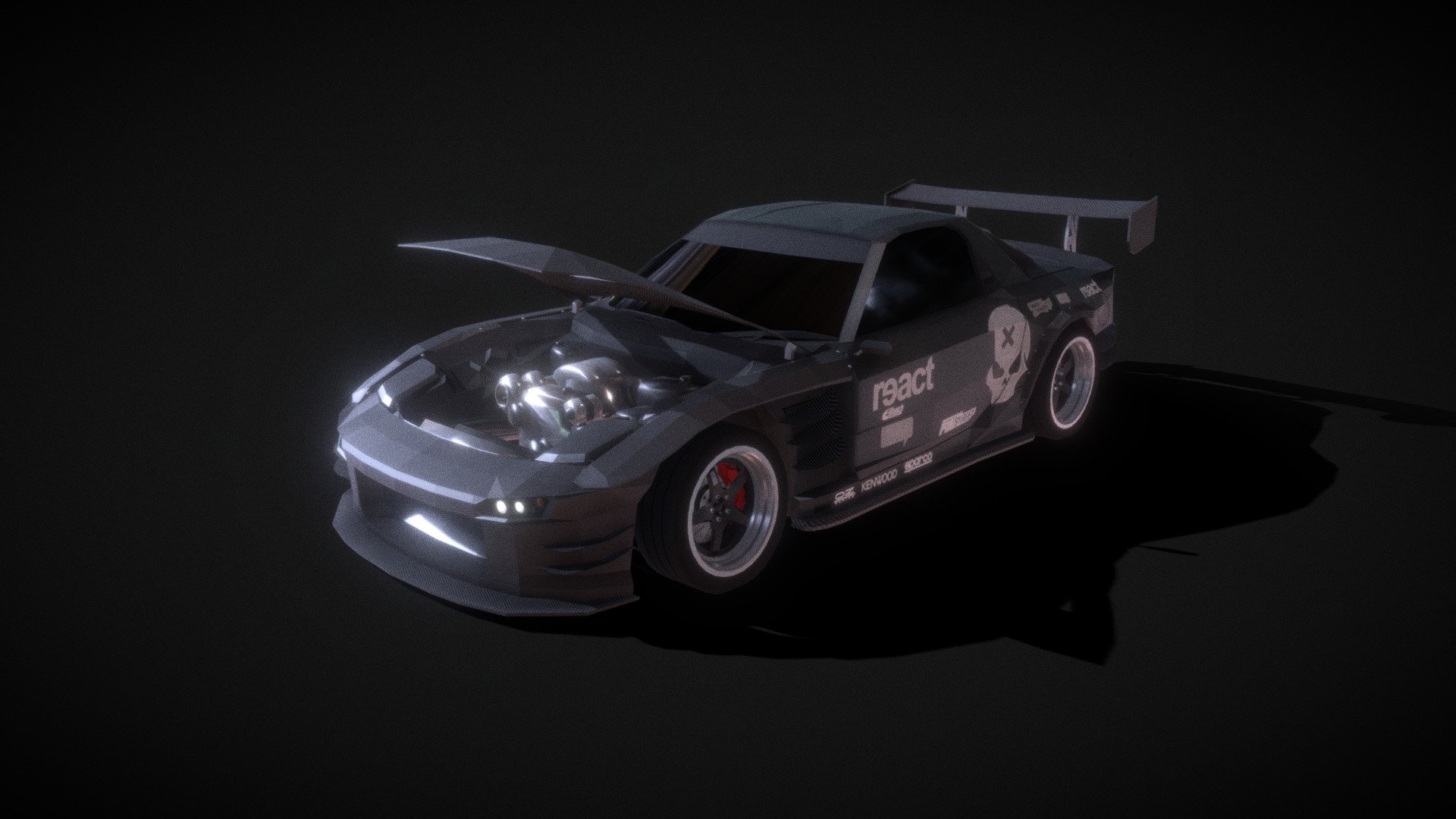 Rɘact Mazda RX-7 - 3D model by S.K. (@Streetsraker) [429be86] - Sketchfab