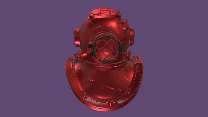 [School Project] Old diving helmet 3D Model