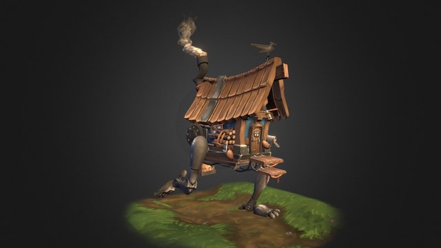 La Maison Ambulante Run Animation 3D Model