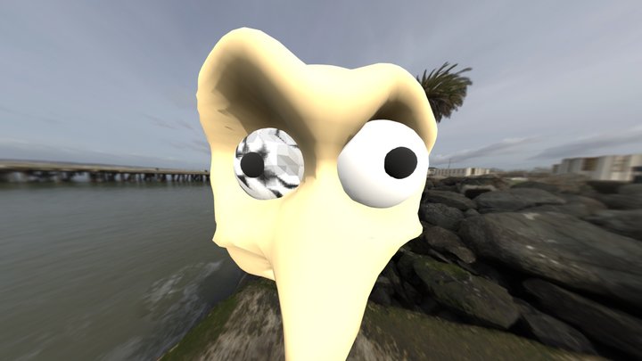 Angry Face with Shape Keys 3D Model