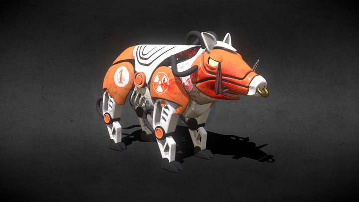 Boar Robot Weapon 3D Model