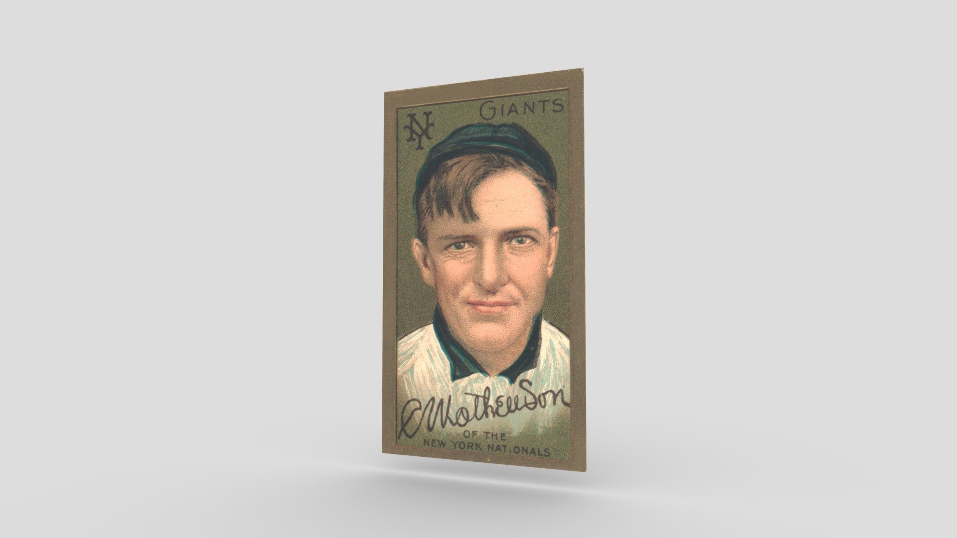 Christopher Mathewson Baseball Card Portrait