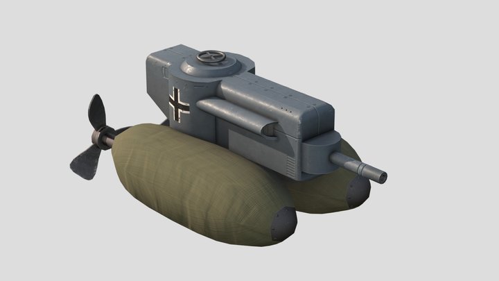 Small Enemy Airship 3D Model