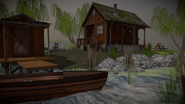 DAE Diorama - Forest loner 3D Model